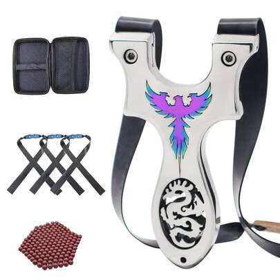 مجموعة منداح فولاذية لا صدئة للصيد في الهواء الطلق، بنمط ملون، للممارسة والمنافسة، معدات لعبة للأولاد، سلاح للصيد والرماية في الهواء الطلق، سلاح للأرض الصيدية، منداح كرات عالي القوة، لعبة للكبار، منداح لصيد الطيور