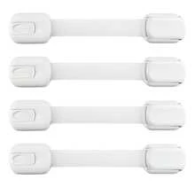 1/4pcs Cabinet Lock, Drawer Lock, Adjustable, Suitable For Cabinets And Drawers, No Drilling Required. - White - View 7