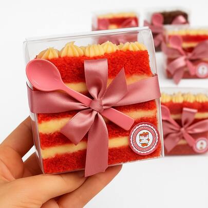 Embalagem Acetato Slice Cake Para Fatia De Bolo Tortas Doces Delivery Confeitaria - 100 unidades