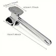 1pc Stainless Steel & Aluminum Alloy Meat Tenderizer Hammer - Double-Sided, Textured & Smooth Sides For Effortless Tenderizing, Ideal For Steak, Chicken & Pork - Perfect BBQ, Camping & Kitchen Tool Cooking Utensils - Nhiều màu - Xem 7