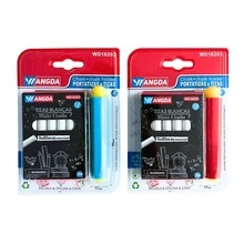 Pack de Gises Blancos con Porta Gises Incluido – Ideal para Escuela, Oficina y Hogar, con Trazos Suaves y  Ofrecen una Escritura Clara y Uniforme; Incluye un Práctico Porta Gises Ergonómico que Facilita el Uso, Evita el Contacto Directo con el Polvo y Brinda Mayor Comodidad al Escribir o Dibujar en Pizarrones y Superficies Diversas - Multicolor - Ver 1