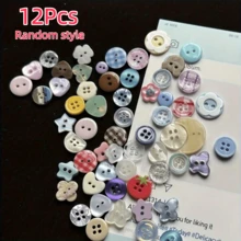 6/12/18/24/30/36/42pcs High Gloss Colorful Resin Buttons, Cute & Fresh DIY Handmade Jewelry Decorative Accessories, Suitable For Clothing Design, Sweaters, Hats And Crafts - Multicolor - View 18