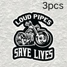 Loud Motorcycle Safety Stickers, Motorcycle Vinyl Stickers Suitable For Laptops, Tablets, Water Bottles, Phone Accessories, Cups, Car Walls & Windows, Helmets