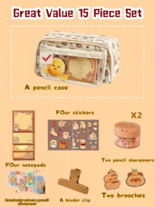 1pc/3pcs/5pcs Cute Capybara Dual Hole Pencil Sharpener, Manual Pencil Sharpener With Capybara Design, Random Color, Creative Flip-Top Pencil Sharpener, Cartoon Style Handheld Pencil Sharpener, Suitable For School And Office Use, For Pencils And Cosmetic Pencils, Compact Pencil Sharpener For Students, Desktop Decor Portable Pencil Trimmer, Student Stationery Prize, Preferred Reward Gift, School Supplies