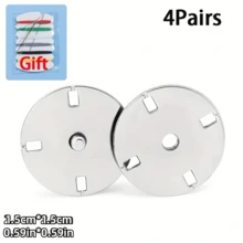 4pairs Button Snaps & Invisible Hidden Buttons Blouse/Jacket/Cardigan Closure Accessory Set With Sewing Kit