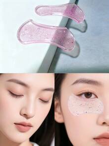 2pcs/Pack, 1 Size, Jelly Eyelash Lift Pads - Self-Adhesive Silicone C-Curl Curling Stickers, No Glue Needed, Suitable For DIY Eyelash Perming At Home And Salon - Baby Pink - View 5