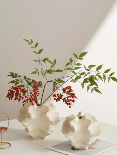 1 Coral Shaped Vase For Living Room, Modern Home Design, Unique Country Style, Shelf And Coffee Table Design