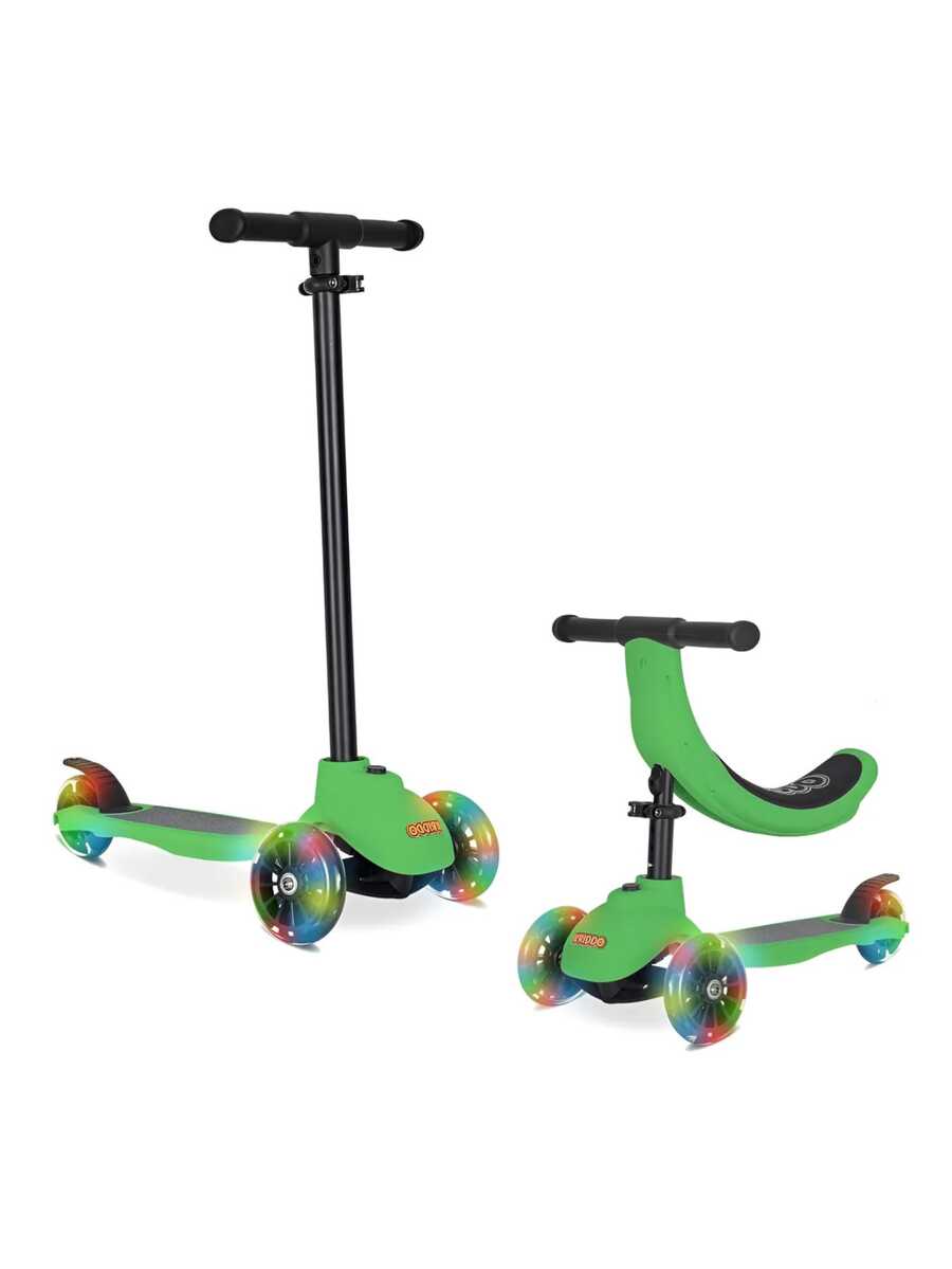 Scooter Kriddo - Patinete De Triciclo Para Niños 5 En 1 - Verde - Ver 1