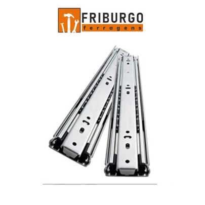 1 Par Corrediça Trilho Telescópica Larga (LARGA REFORCADA) TODOS OS TAMANHOS para Gavetas e Móveis