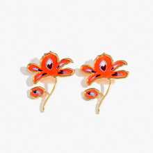 Orange Flower Earrings - trái cam - Xem 2