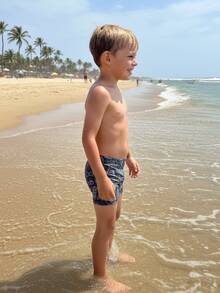 Lavin Basic Kids' Swim Trunks, UV Protection, Quick Dry, Sizes 4 To 16 - Gris - Ver 5