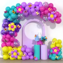 25/55 piezas Conjunto de globos de látex coloridos con acabado brillante y vibrante, perfecto para el Día de San Valentín, bodas, cumpleaños, compromisos, graduaciones, aniversarios, baby showers y decoraciones de fiestas, ideal para arcos de globos, montaje de mesas o decoración de eventos románticos interiores y exteriores - Multicolor - Ver 8