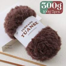 3件装300克人造毛绒纱线，柔软易织，适用于编织围巾、帽子、外套、婴儿、毛毯、各种高端家居用品、DIY手工艺品 - 彩色 - 查看 33