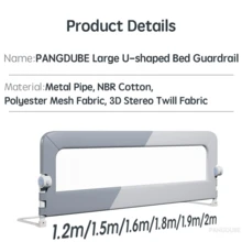 Barandillas de protección para cuna de bebé - Gris y blanco - Ver 9