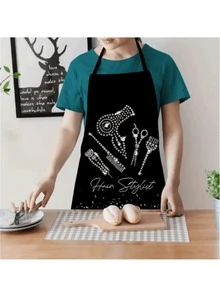 Professional Salon Capes, Easy-To-Clean Salon Aprons, Neck Duster Cleaning Brush, Adjustable Neck Closure Creative Hairstyling Gowns, Anti-Static Non-Stick Hair Styling Capes, Suitable For All Hairstylists In Beauty Salons - Multicolor - View 3