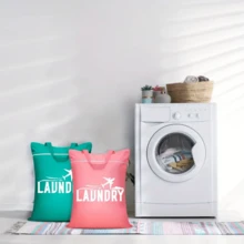 1 Peça Bolsa de Lavanderia de Viagem Lavável, Adequada para Fraldas, Roupas Sujas, Roupas de Banho, Academia, Dormitório, Separação Seco e Úmido, Organização de Roupas e Equipamentos Esportivos - Essencial para Casa e Viagem, Design em Poliéster Durável