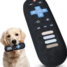 1 brinquedo de tecido realista com controle remoto para mastigar e emitir som, brinquedo interessante para cães, fofo para filhotes e cães adultos, material de poliéster durável, adequado como presente de aniversário para cães de pequeno, médio e grande porte, brinquedo interativo para mastigar e emitir som para animais de estimação - Multicolorido - Ver 6