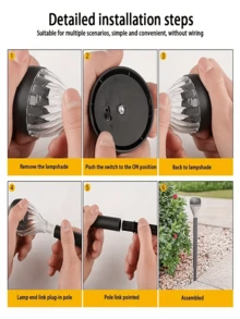 10 luces solares para césped de exterior, resistentes al agua y a las heladas, con batería de 400 mAh, ideales para lámparas de mesa, de jardín y de patio. - 20 piezas - Luz cálida - Ver 8