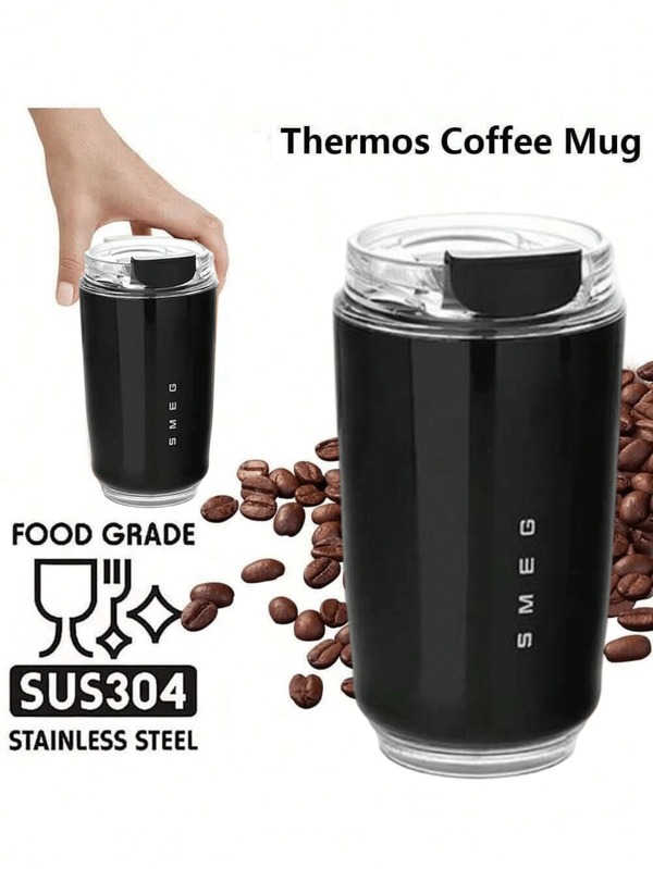 260ml Stainless Steel Vacuum Insulated Travel Mug, Leak-Proof Reusable Double Wall Coffee Cup, Suitable For Cold & Hot Drinks Like Coffee, Soda, Fruit Tea, Juice, Great Gift
