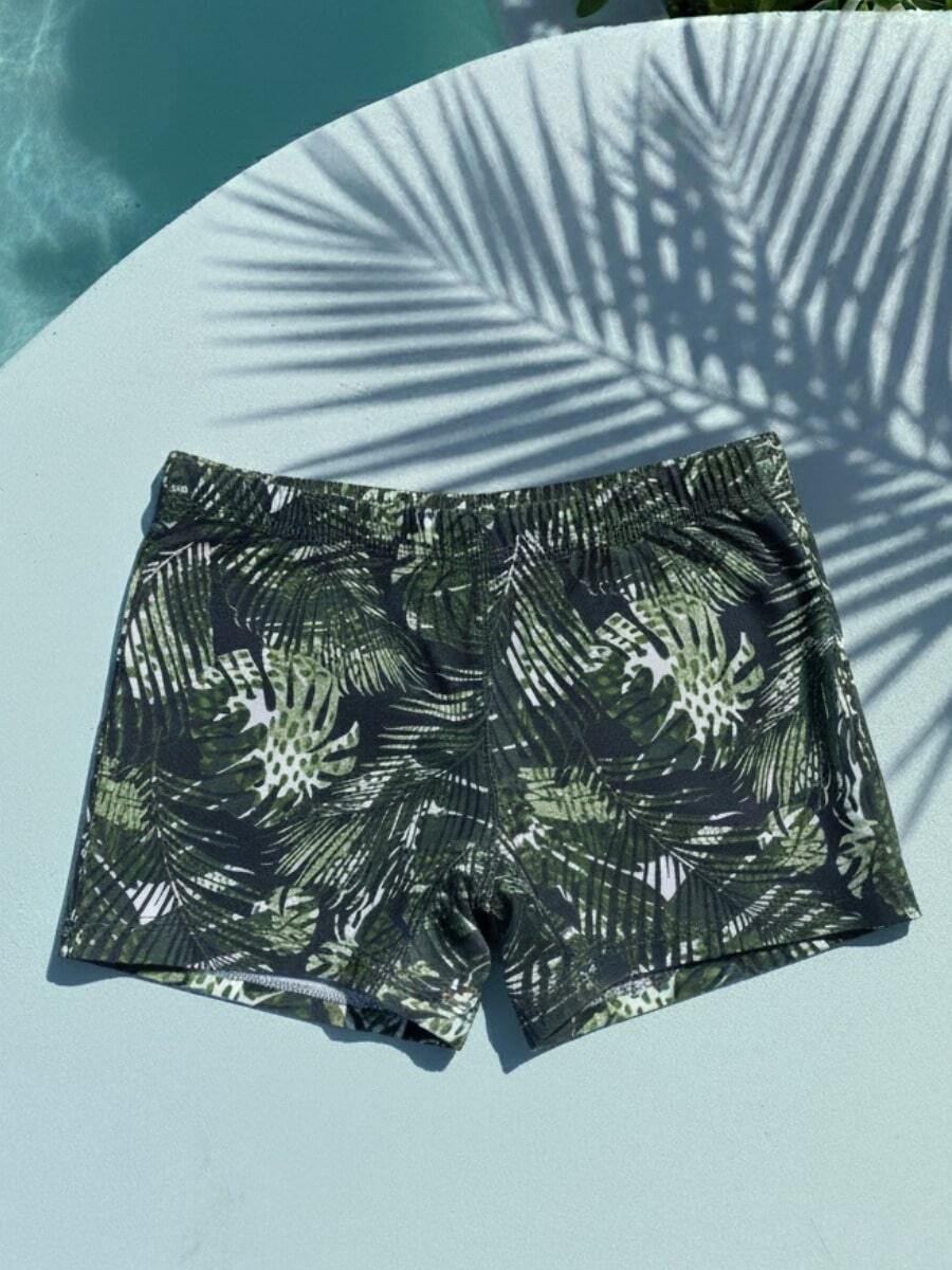 Boys' Swim Trunks With UV Protection, Quick-Drying, Sizes 4 To 16, Lavin Basic. - Camuflado - Ver 1