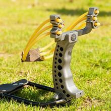 1. Silver Slingshot With An Ergonomic Grip Design, Ideal For Outdoor Adventures And Practice. Features A Wrist Rest, High-Speed Folding Mechanism, Built-In Compass, And Heavy-Duty Rubber Bands For Powerful Elasticity. Practical And Convenient. - 1pcs - View 7