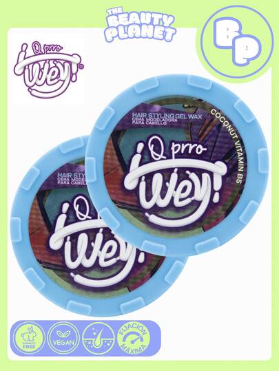 Q Perro Wey 2 Ceras Gel Profesionales Para Peinar Pomadas Base Agua Con Vitamina B5 150g Cada Una Estilizado Masculino Para El Cabello Peinado De Los Hombres