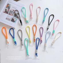 Mida Style 2 En 1 Correa/ Muñequera Para Funda Celular, Ajustable Ligera Uso Rudo Universal Strap Cuerda - Negro y Beige - Ver 5