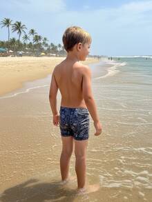Lavin Basic Kids' Swim Trunks, UV Protection, Quick Dry, Sizes 4 To 16 - Gris - Ver 6