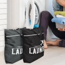 1 Peça Bolsa de Lavanderia de Viagem Lavável, Adequada para Fraldas, Roupas Sujas, Roupas de Banho, Academia, Dormitório, Separação Seco e Úmido, Organização de Roupas e Equipamentos Esportivos - Essencial para Casa e Viagem, Design em Poliéster Durável