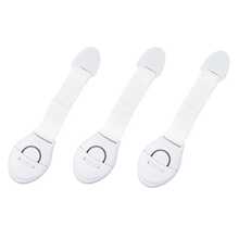 1/3/4/6/10pcs Belt Cabinet Lock, White Plastic Protection Drawer Lock, Home Use