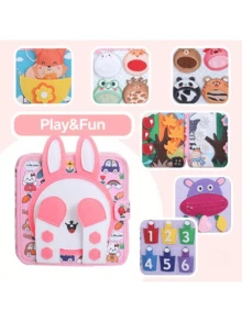 Soft Cloth Book For Babies, Enhancing Baby's Cognitive Ability, Colorful Cloth Book - Captivating Visual And Auditory Training With Cartoon Animal Tails, Soft Polyester, Children's Learning Toy, Durable Anti-Tear Waterproof Early Education Cloth Book, Stimulating Baby's Tactile And Visual Cognition, Suitable As Christmas, Birthday And Other Holiday Gifts!