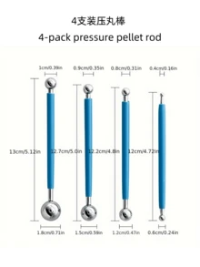 4 Items: Ceramic Tools, Stainless Steel Balls, Soft Clay For Shaping Assistance, Carving And Embossing Rods, Multi-Functional Handicraft Making Tools
