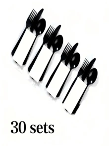 100pcs/Set Disposable Cutlery Set, Individually Packaged, Includes: 100 Forks, 100 Knives, 100 Spoons, 100 Napkins, 100 Toothpicks, Suitable For Holidays, Weddings, Banquets, Parties, BBQs, Vacations, Picnics, Camping, Bachelor Parties, Restaurants, Takeout, Etc. - Multicolor - View 16