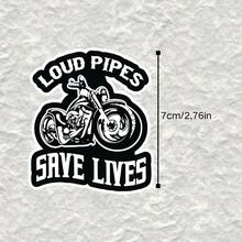 Loud Motorcycle Safety Stickers, Motorcycle Vinyl Stickers Suitable For Laptops, Tablets, Water Bottles, Phone Accessories, Cups, Car Walls & Windows, Helmets