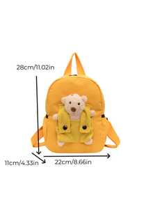 可定制个性化姓名或节日祝福语背包。定制您专属的迷你卡通泰迪熊背包，可用作书包或背包。您可以写上您的名字、字母、幸运数字等等。适合日常上学、舞蹈课、旅行，也是送给朋友和女儿的绝佳生日礼物。令人难忘。精美包装，可作为圣诞礼物、新年礼物等。其他图案随机印制。 - 多色 - 查看 10