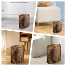 One 3.7-Gallon Double-Bin Trash Can With Lid, Odor-Proof, Push-To-Open, Plastic Trash Can With Built-In Handle, Easy To Clean, Rust-Resistant, Ideal For Compact Spaces Such As Bathrooms, Kitchens, Offices, And Commercial Settings. - Quả óc chó - Xem 3