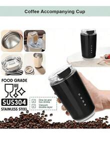 260毫升不锈钢真空保温旅行杯，防漏可重复使用双层壁咖啡杯，适用于冷热饮品，如咖啡、汽水、水果茶、果汁等，是馈赠佳品。 - 黑色 - 查看 3