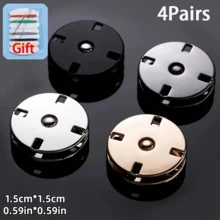 4pairs Button Snaps & Invisible Hidden Buttons Blouse/Jacket/Cardigan Closure Accessory Set With Sewing Kit