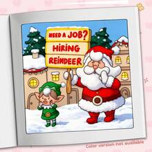 1本21x21厘米“欢乐灯光”圣诞成人涂色书,厚实不透明纸张,线条清晰 | 圣诞老人、精灵和驯鹿在温馨的节日场景中,缓解压力,理想的圣诞礼物,适合文具、学习用品,也是送给女孩、婚礼季和母亲节的完美礼物 - 歡樂燈光 - 查看 8