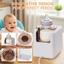 YunBaby Waterless Baby Bottle Shaker And Warmer For Breast Milk Formula Food, Fast Heat, Formula Mixer, Prevent Formula Lumps, One-Touch Easy Use, Night Light For Nighttime Breastfeeding, Newborn Essentials Supplies Gift For Mom - White - View 9