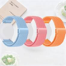 3条尼龙弹力磁扣表带，兼容三星Galaxy Watch7/6/5/4/Active2/6 Classic/4 Classic；18/20/22mm运动编织表带，兼容华为Watch GT、Amazfit GTS、Polar Unite/Grit X/Vantage V3 M2、Garmin Watch；透气时尚尼龙表带，兼容 38mm/40mm/41mm/42mm/44mm/45mm/46mm/49mm（男女通用）；兼容 Ultra 3/2/1 Series 11/10/9/8/7/6/5/4/3/2/1 SE - 18mm - 查看 22