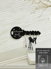 Perchero de llaves con estante y gancho de estilo bohemio - Fácil de instalar, estante de almacenamiento montado en la pared que ahorra espacio para llaves, chaquetas, etc. - Adecuado para entradas, cocinas, oficinas, percheros de llaves, llaveros. Regalo del Día de San Valentín. - Multicolor - Ver 6