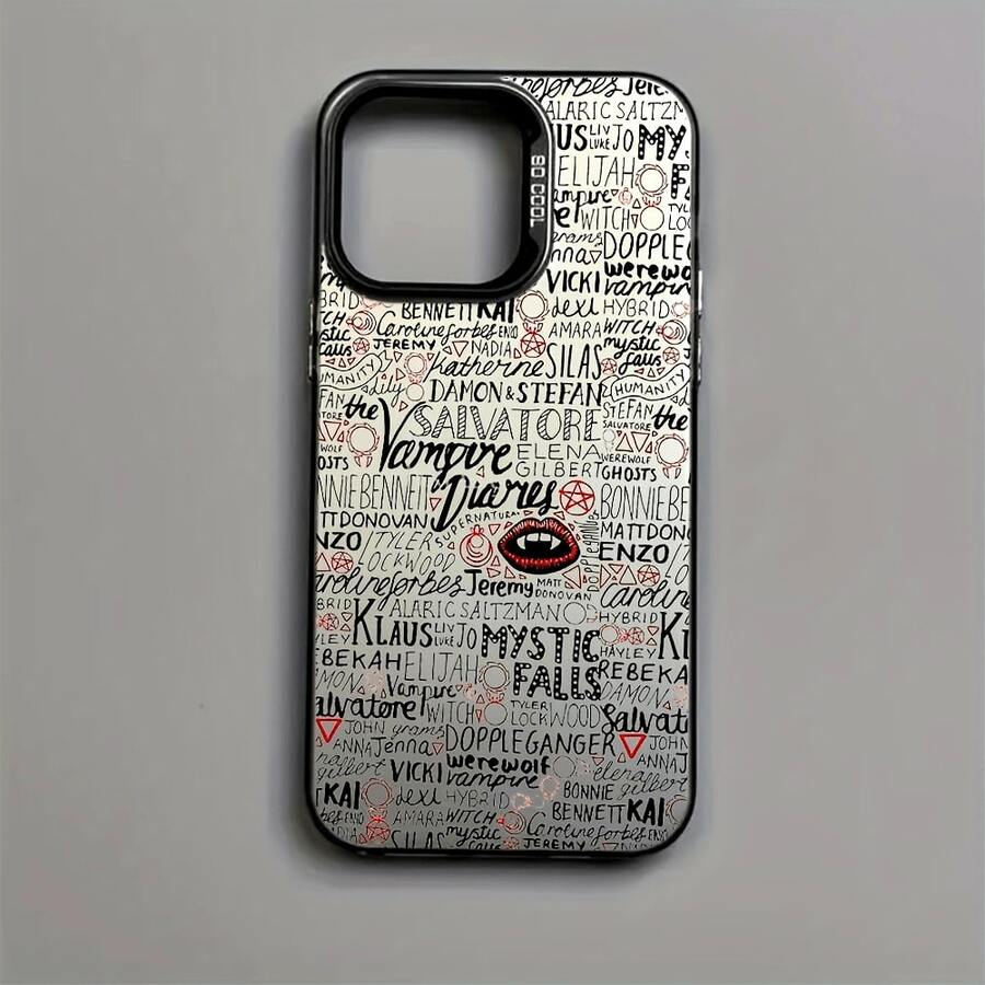 Funda de Teléfono Damon de para iPhone 16,15,14,13,12 Pro Max,X,XR,XS Max,8 Plus - Cubierta Trasera Mate a Prueba de Golpes - Mezcla de colores - Ver 1