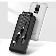 Power Bank 10000mAh, 22.5W Carga Rápida Bateria Portatil PD3.0 QC4.0, USB C Pila Portatil de 3 Salidas, Linterna Cargador para Celular Compatible - Negro - Ver 2