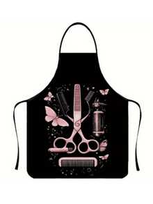 Professional Salon Capes, Easy-To-Clean Salon Aprons, Neck Duster Cleaning Brush, Adjustable Neck Closure Creative Hairstyling Gowns, Anti-Static Non-Stick Hair Styling Capes, Suitable For All Hairstylists In Beauty Salons - Multicolor - View 2