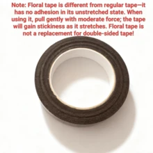 20m Self-Adhesive Floral Stem Tape, Florist DIY Decorative Flower Wrapping Tape For Bouquets, Weddings, Mother's Day, Home Decor, Graduation, Back To School, Birthday Parties - Green - View 16