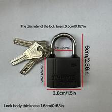 1个重型金属挂锁，带3把钥匙 - 室内/室外使用，耐候，防锈黄铜锁芯，防尘罩钢链 - 适用于大门、棚屋、储物柜、笼子等。 - 彩色 - 查看 11