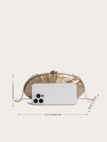 Milky Way Pearl Shell Evening Clutch , Gold Framed Purse , Acrylic Wedding Party Tote , Glitter Evening Shoulder Bag , High Feeling Clutch , Bridal Bridesmaid Accessories , Luxury Evening Bags - 銅色 - 查看 8