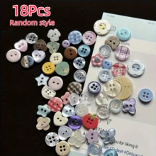 6/12/18/24/30/36/42pcs High Gloss Colorful Resin Buttons, Cute & Fresh DIY Handmade Jewelry Decorative Accessories, Suitable For Clothing Design, Sweaters, Hats And Crafts - Multicolor - View 14