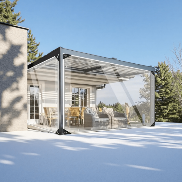 1Piece Multiple Size Specifications Clear Waterproof Tarpaulin Transparent Tarp Canopy Awnings Winter Plants Cover Greenhouse Film Tarp, Waterproof Tarpaulin, Clear Plastic Tarpaulin, Dustproof, Rainproof, UV Resistant Garden Coverage